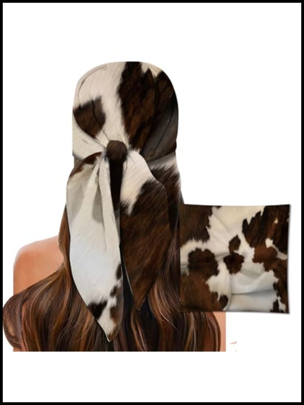 Women's 27.5" Satin Feel Square Scarf Fashion Print Hair Wrap Bandana